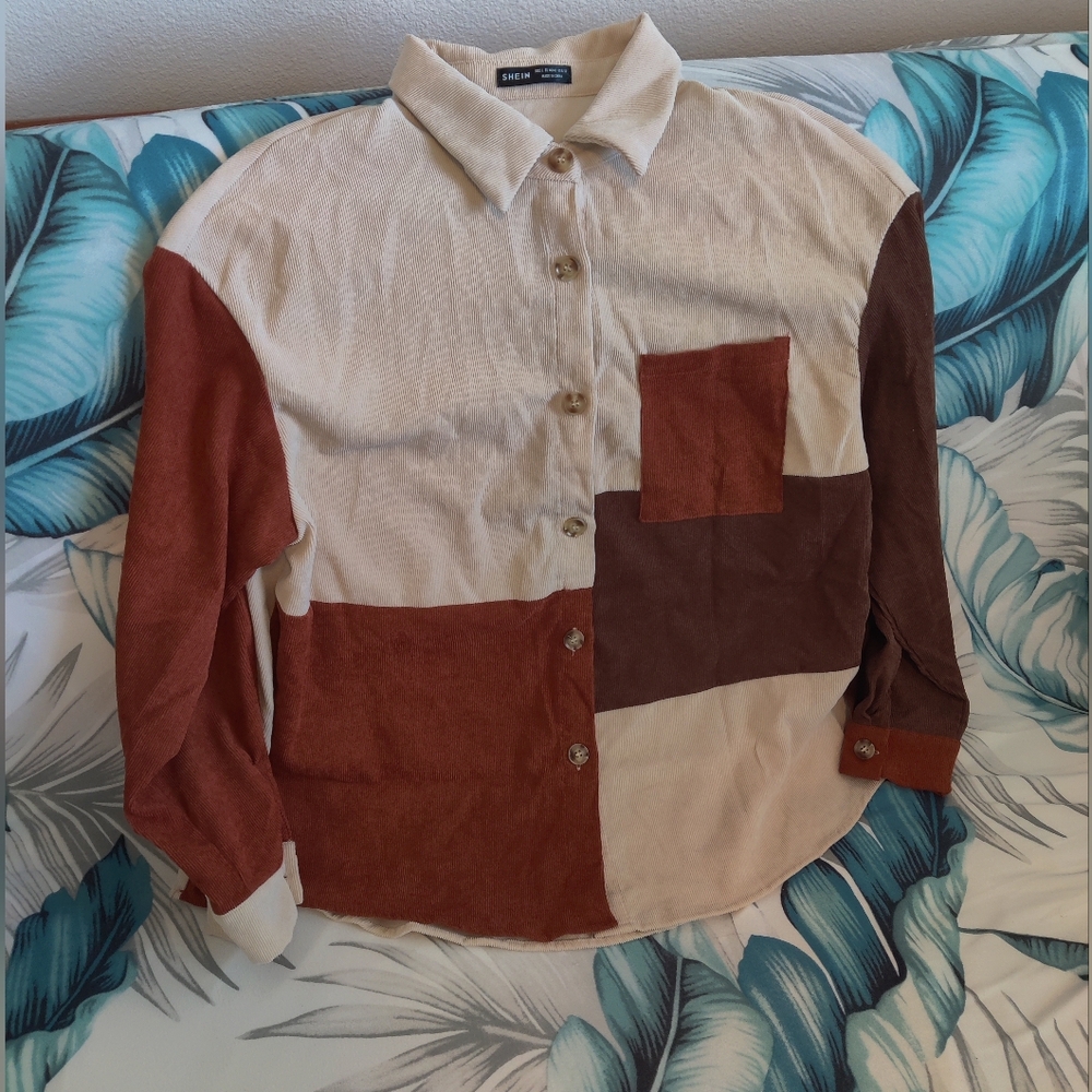 Shein Large Corduroy button down
